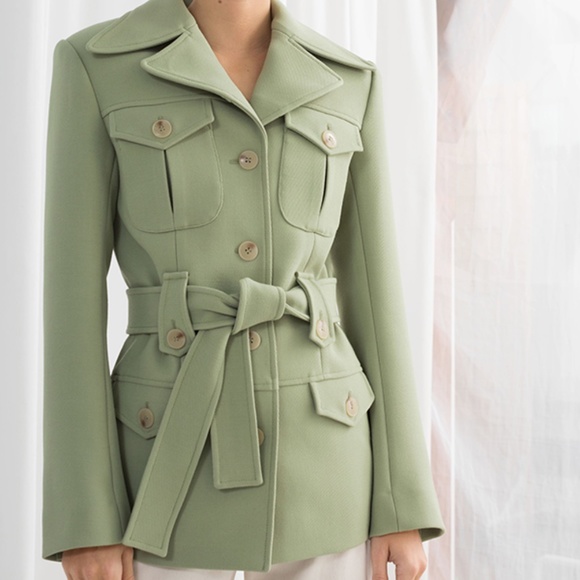 & Other Stories Jackets & Blazers - & Other Stories Structured Belted Workwear Jacket